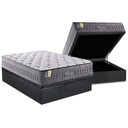 Ver imagem 1 de Cama Box Baú Casal: Colchão Molas Masterpocket Ensacadas Versalhes + Base Crc Suede Gray (138x188)