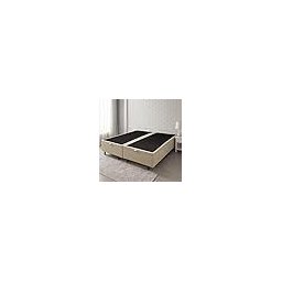 Base de Cama Box com Baú Queen ou King com 6 Pezinhos 2 Puxadores Frontais - Bege - King Corino - 11