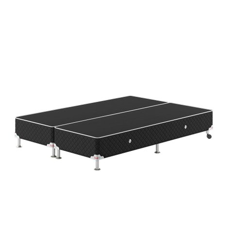 Base Box Bipartido Queen Spubio Spu+ Incofal Preto 158x198x36cm