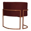 Ver imagem 4 de Poltrona Decorativa Luana Base Bronze Veludo Bordô - Montanaris Decor Md Montanaris Decor