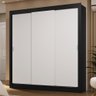 Guarda-roupa Casal 3 Portas de Correr Preto/branco Sublime Madesa - 2