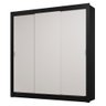 Guarda-roupa Casal 3 Portas de Correr Preto/branco Sublime Madesa - 3