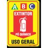 PLACA EXTINTOR PÓ QUÍMICO USO GERAL - 1