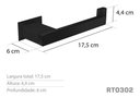Ver imagem 3 de Papeleira Inox Preto Fosco - Kromus Rt0302b