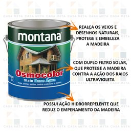 Osmocolor Stain Mogno 3,6l Montana Madeira Base Agua - 3