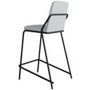 Ver imagem 6 de Kit 05 Banquetas Alta Bar Cozinha Sala de Jantar Loft Preto C01 Courino Saturno Off White - Lyam Dec