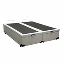 Ver imagem 3 de Cama Báu Box Base King Bipartido Sintético Branco Blindado com Pistão a Gás.