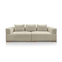 Ver imagem 2 de Sofá Bipartido com Almofadas Soltas 260cm Nuuk Linho Off White G63 - Gran Belo