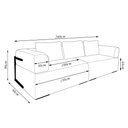 Ver imagem 4 de Sofá Bipartido com Almofadas Soltas 260cm Nuuk Linho Off White G63 - Gran Belo
