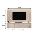 Ver imagem 6 de Home P/ Tv até 75 Pol Celine C/ Led 241cm Off White/off White - Dj Móveis