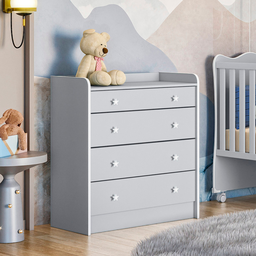 Conjunto Completo Quarto Infantil Quebec Cinza Acetinado - 7