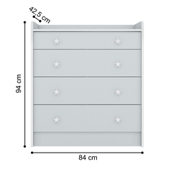 Conjunto Completo Quarto Infantil Quebec Cinza Acetinado - 3