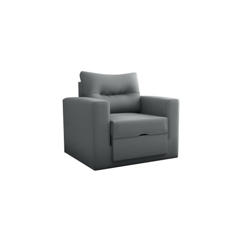 Sofá Cama Marissol 1 Lugar Suede Cinza