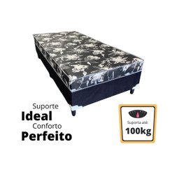 Cama Box Solteiro Conjugado Ortopédico Pérola Negra 88x188x53 - 3