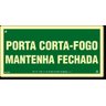 PLACA PORTA CORTA-FOGO MANTENHA FECHADA FOTOLUMINESCENTE S30 - 1
