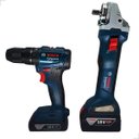 Ver imagem 5 de Furadeira Gsb 185-li + Esmerilhadeira Gws 18v-8 Bosch com 2 Baterias Carregador e Maleta