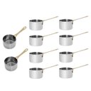 Ver imagem 1 de Panela Mini Inox Prata Dourado 250ml Molho Couvert Buffet 10un