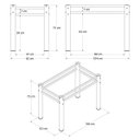 Ver imagem 4 de Base para Mesa de Vidro Jantar 4 Lugares Branca Retangular