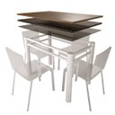 Ver imagem 2 de Base para Mesa de Vidro Jantar 4 Lugares Branca Retangular