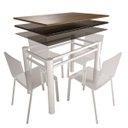 Ver imagem 1 de Base para Mesa de Vidro Jantar 4 Lugares Branca Retangular