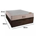 Ver imagem 5 de Cama Baú Casal Suede + Colchão Casal Ortobom Airtech Molas Springpocket (65x138x188) Marrom