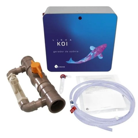 Gerador de Ozônio para Lagos Ornamentais Q1 Ambiental Koi 40 220V até 40.000 Litros