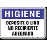 PLACA HIGIENE DEPOSITE O LIXO NO RECIPIENTE - 1