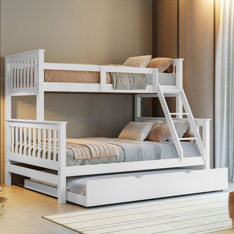 Treliche de Madeira Casal Solteiro com Aux Casal Woodstore