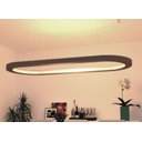 Ver imagem 2 de Lustre Pendente Retangular LED 35w 2700k 100cm em Madeira - Preto