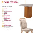 Ver imagem 6 de Mesa de Jantar Eloise 4 Lugares MDF Vidro com Cadeiras Lorena Veludo Off White Moderna