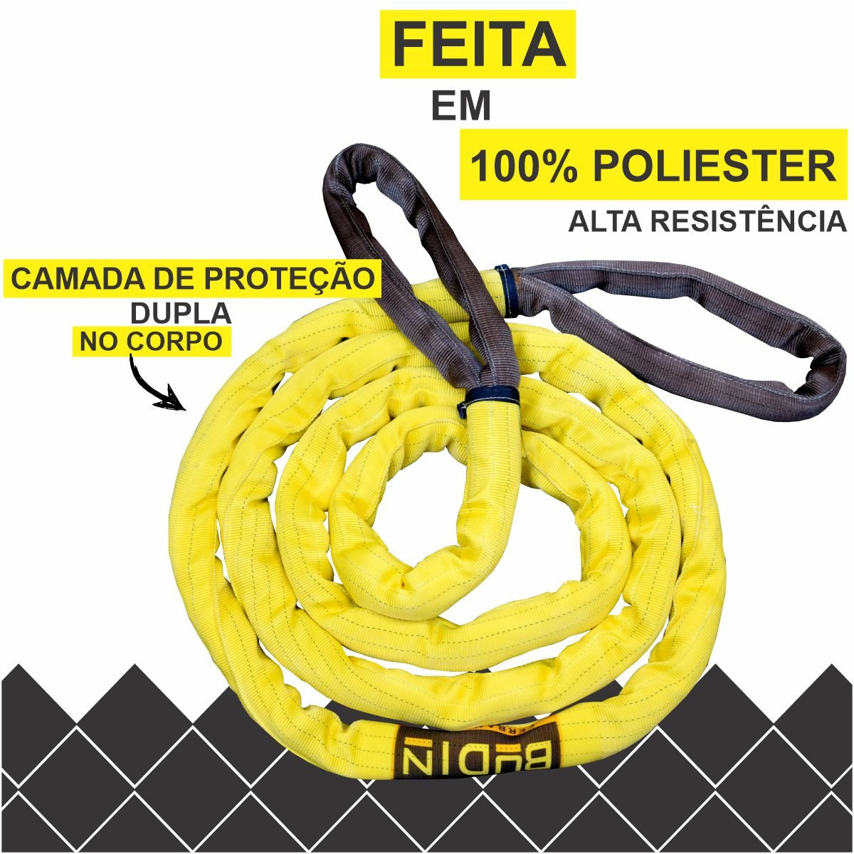 Cinta de Reboque 70 ton x 7 mts - Tubular Sling - 5