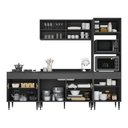 Ver imagem 5 de Armário Cozinha Modulada Completa com Pia Inclusa 251,5cm Milano Multimóveis MCR2472 Grafite/Preto