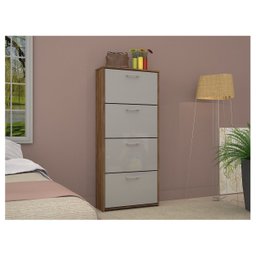 Sapateira Vertical Anne 4 Portas Canela Off White - 2