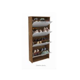 Sapateira Vertical Anne 4 Portas Canela Off White - 3