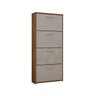 Sapateira Vertical Anne 4 Portas Canela Off White - 1