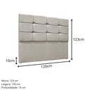 Ver imagem 3 de Cabeceira Bianca 120 cm Suede Bege