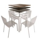 Ver imagem 1 de Base para Mesa de Vidro Jantar 4 Lugares Branca Quadrada