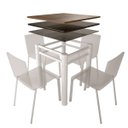 Ver imagem 2 de Base para Mesa de Vidro Jantar 4 Lugares Branca Quadrada