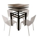 Ver imagem 2 de Base para Mesa de Vidro Jantar 4 Lugares Preta Quadrada