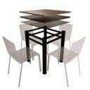 Ver imagem 1 de Base para Mesa de Vidro Jantar 4 Lugares Preta Quadrada