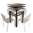 Ver imagem 1 de Base para Mesa de Vidro Jantar 4 Lugares Textura Quadrada