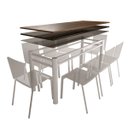 Ver imagem 1 de Base para Mesa de Vidro Jantar 8 Lugares Branca Retangular
