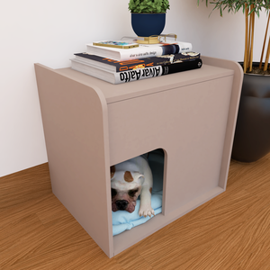 Mesa de Cabeceira Cama Pet Cães 45x45x40 Nude