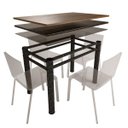 Ver imagem 1 de Base para Mesa de Vidro Jantar 4 Lugares Textura Retangular