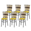 Ver imagem 1 de 6 Cadeiras para Mesa Preta Hawai Cappuccino Premium:amarelo
