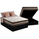 Ver imagem 1 de Cama Box Baú Casal: Colchão Molas Ensacadas Superlastic Classic + Base Crc Suede Black (138x188)