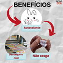 Ver imagem 2 de Adesivo Coelho Fofo Rostinho Feliz Páscoa Transparente 50 Und