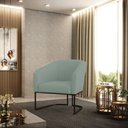 Ver imagem 1 de Poltrona Sala Decorativa Stella Base Industrial Preta Veludo Cotelê Menta D03 - D’Rossi