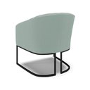 Ver mais imagens de Poltrona Sala Decorativa Stella Base Industrial Preta Veludo Cotelê Menta D03 - D’Rossi