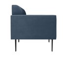 Ver imagem 3 de Sofá Namoradeira Pés Villach Marisa Suede Azul Marinho D03 - D'Rossi